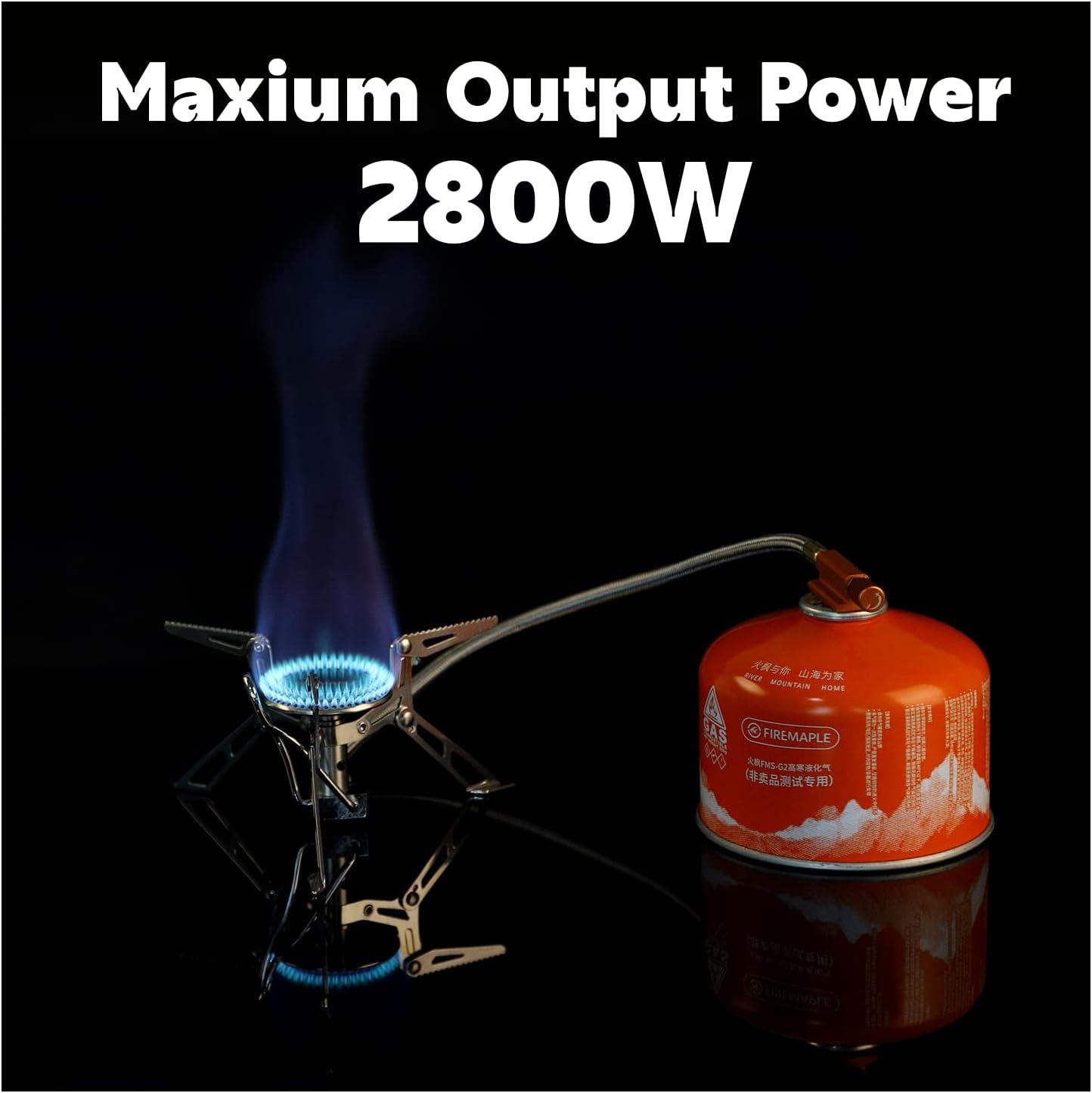 imageFire Maple FMS118 Camping and Backpacking Stove Portable Foldable Gas Burner with preheat tube Ideal for Backpacking Hiking Camping Emergency use