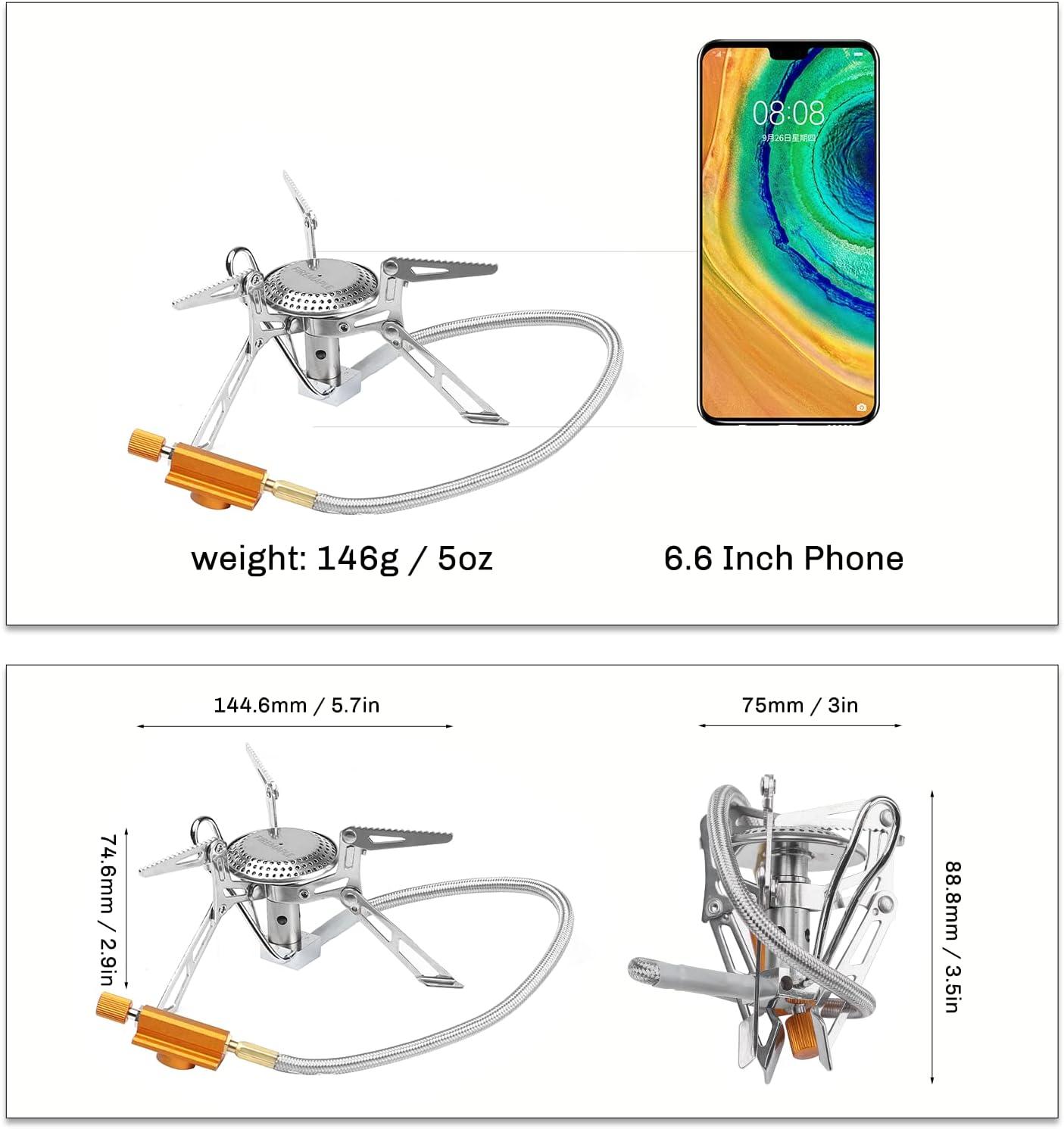 imageFire Maple FMS118 Camping and Backpacking Stove Portable Foldable Gas Burner with preheat tube Ideal for Backpacking Hiking Camping Emergency use