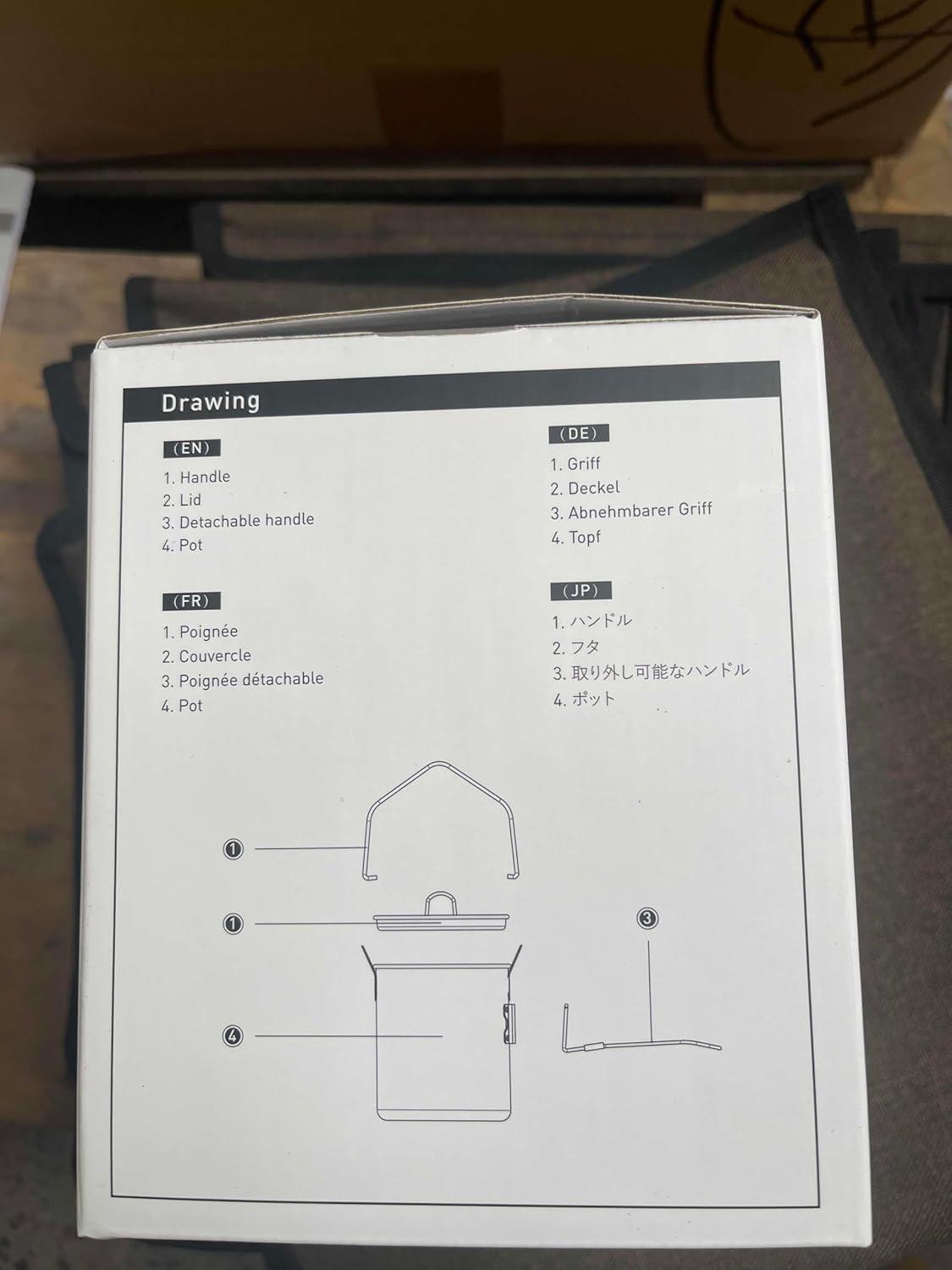 imageFire Maple Frost 09L Camping Pot Aluminum with Detachable Handle Backpack Bushcraft Gear Campfire Cooking Equipment Selflocking Handle