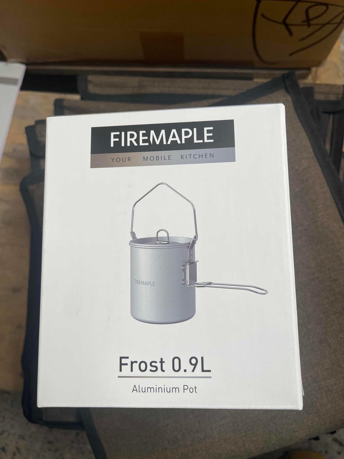 imageFire Maple Frost 09L Camping Pot Aluminum with Detachable Handle Backpack Bushcraft Gear Campfire Cooking Equipment Selflocking Handle