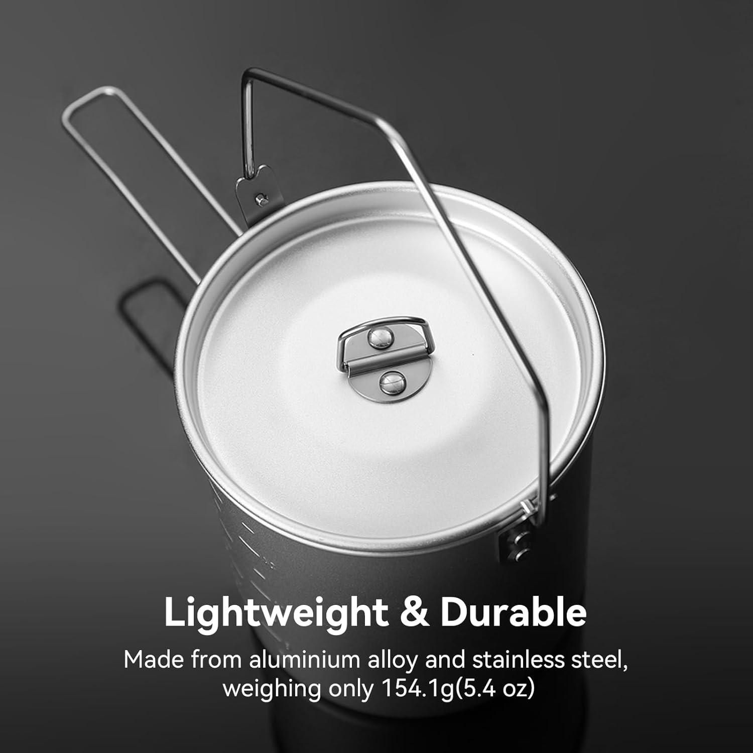 imageFire Maple Frost 09L Camping Pot Aluminum with Detachable Handle Backpack Bushcraft Gear Campfire Cooking Equipment Selflocking Handle