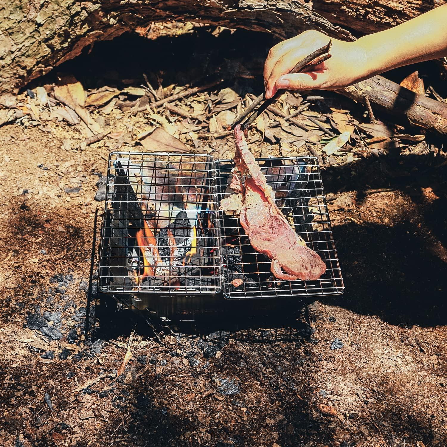 imageFire Maple Maverick Wood Stove Portable Durable Stainless Steel Campfire Stove Ideal for Camping Backpacking Hiking Trips Triangle VersionSquare Version