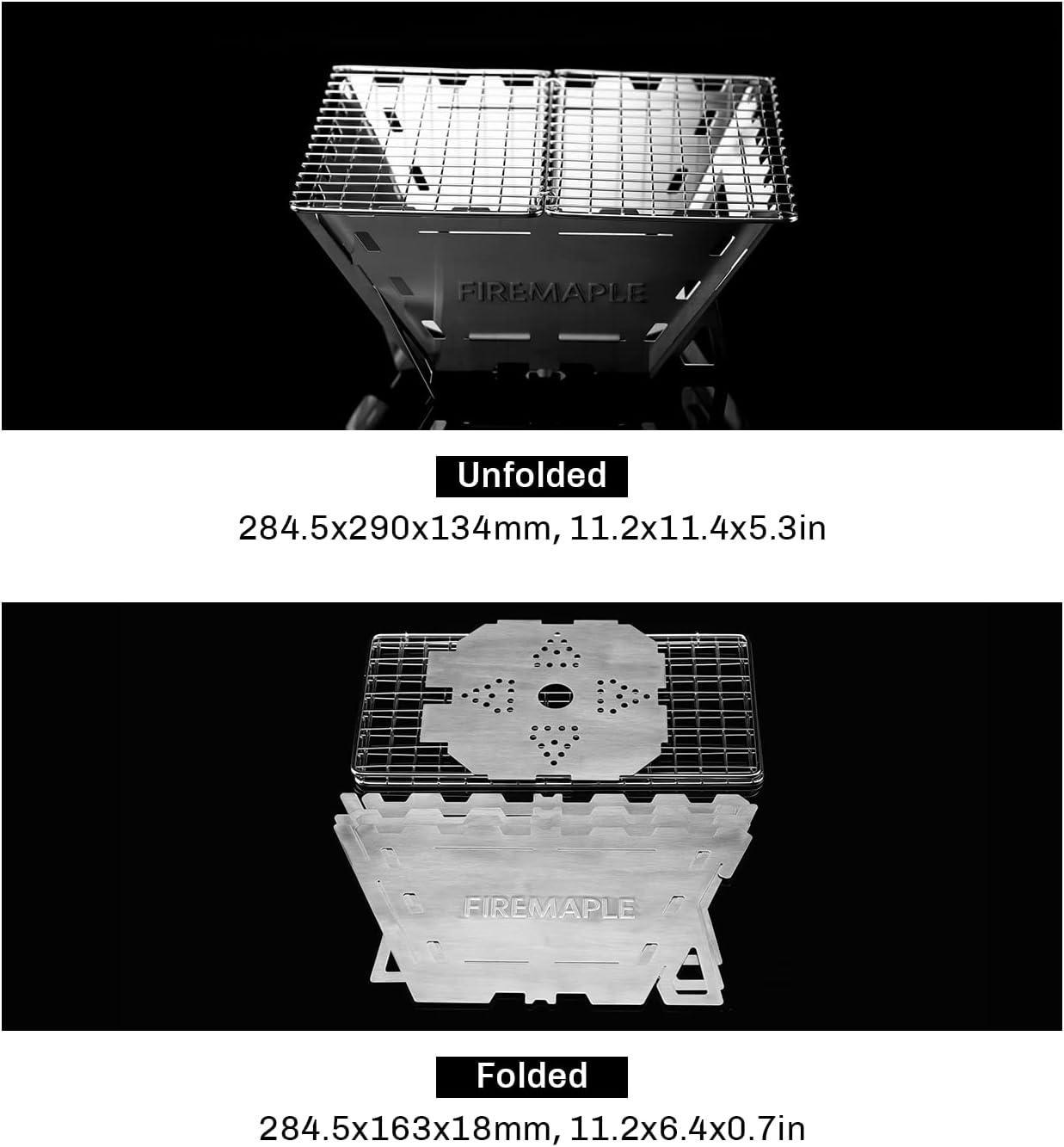 imageFire Maple Maverick Wood Stove Portable Durable Stainless Steel Campfire Stove Ideal for Camping Backpacking Hiking Trips Triangle VersionSquare Version