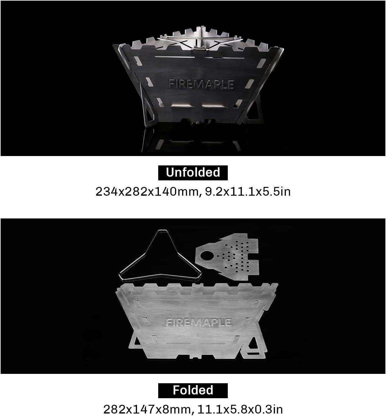 imageFire Maple Maverick Wood Stove Portable Durable Stainless Steel Campfire Stove Ideal for Camping Backpacking Hiking Trips Triangle VersionTriangle Version