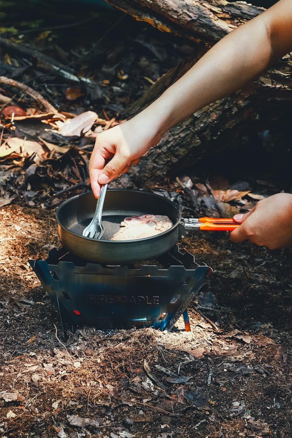 imageFire Maple Maverick Wood Stove Portable Durable Stainless Steel Campfire Stove Ideal for Camping Backpacking Hiking Trips Triangle VersionTriangle Version