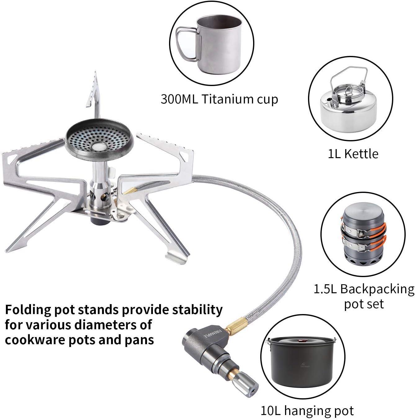 imageFire Maple Polaris Pressure Regulator Stove Portable Camping Backpacking Stove Lightweight Durable Camp Cooking Stuff Wind Resistent Jet Burner Perfect Boiling Performance in Cold Weather Remote Version