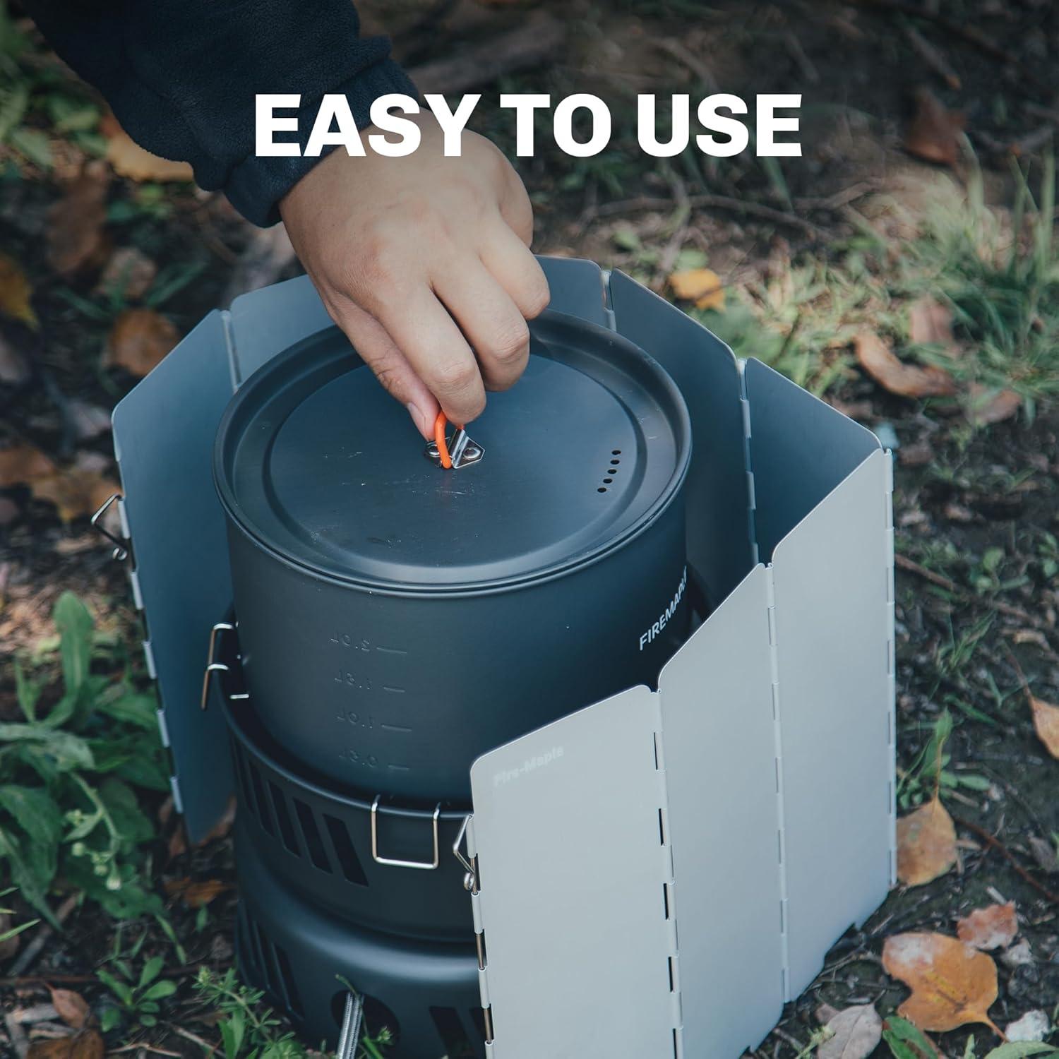 imageFire Maple Versatile Outdoor Cooking Set Gas Stove Aluminum Compact ampamp Durable Camping Cookware KitGas