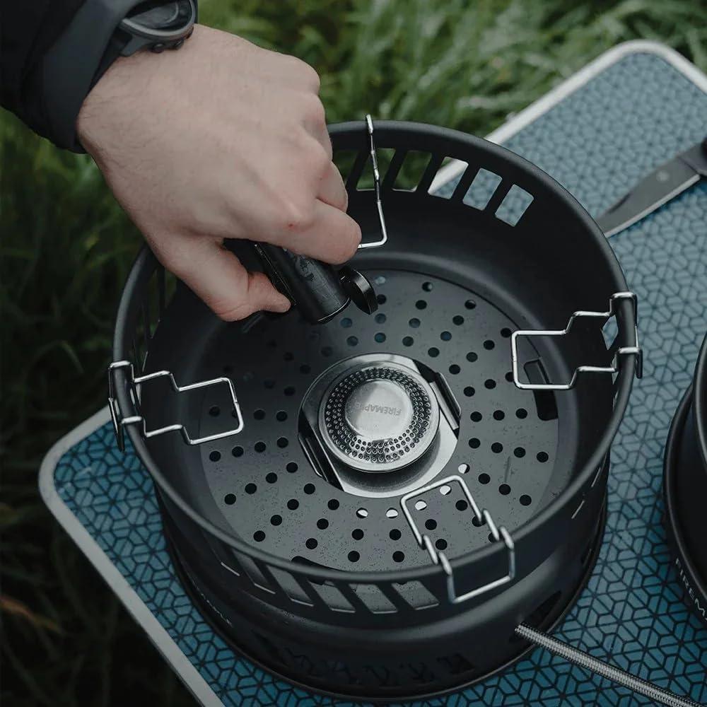 imageFire Maple Versatile Outdoor Cooking Set Gas Stove Aluminum Compact ampamp Durable Camping Cookware KitGas