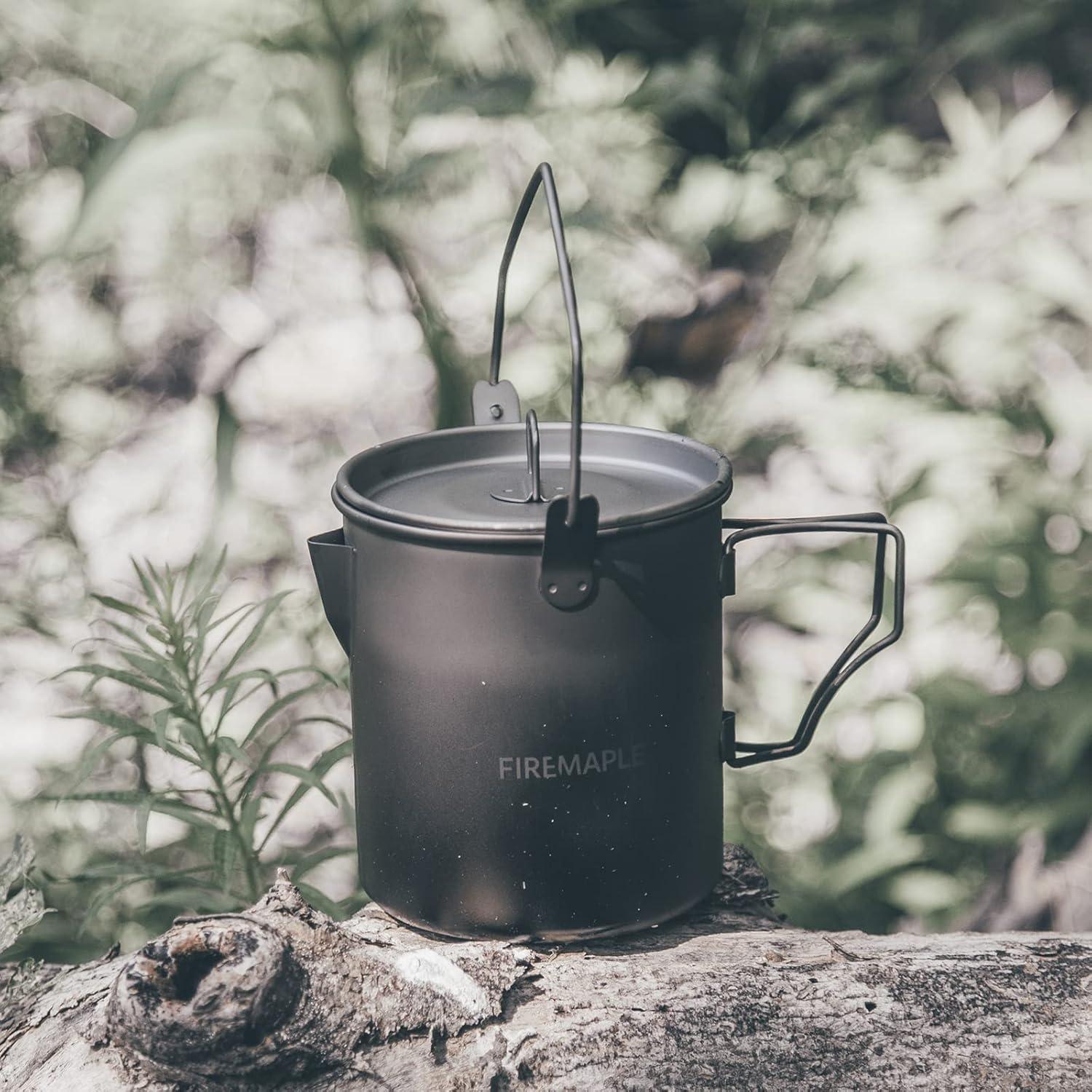 imageFireMaple Alti Titanium Cup Ultralight Camping Mug with Scale Foldable Drinkware for Coffee Tea Ideal for Hiking Backpacking and Camp Use 900ML