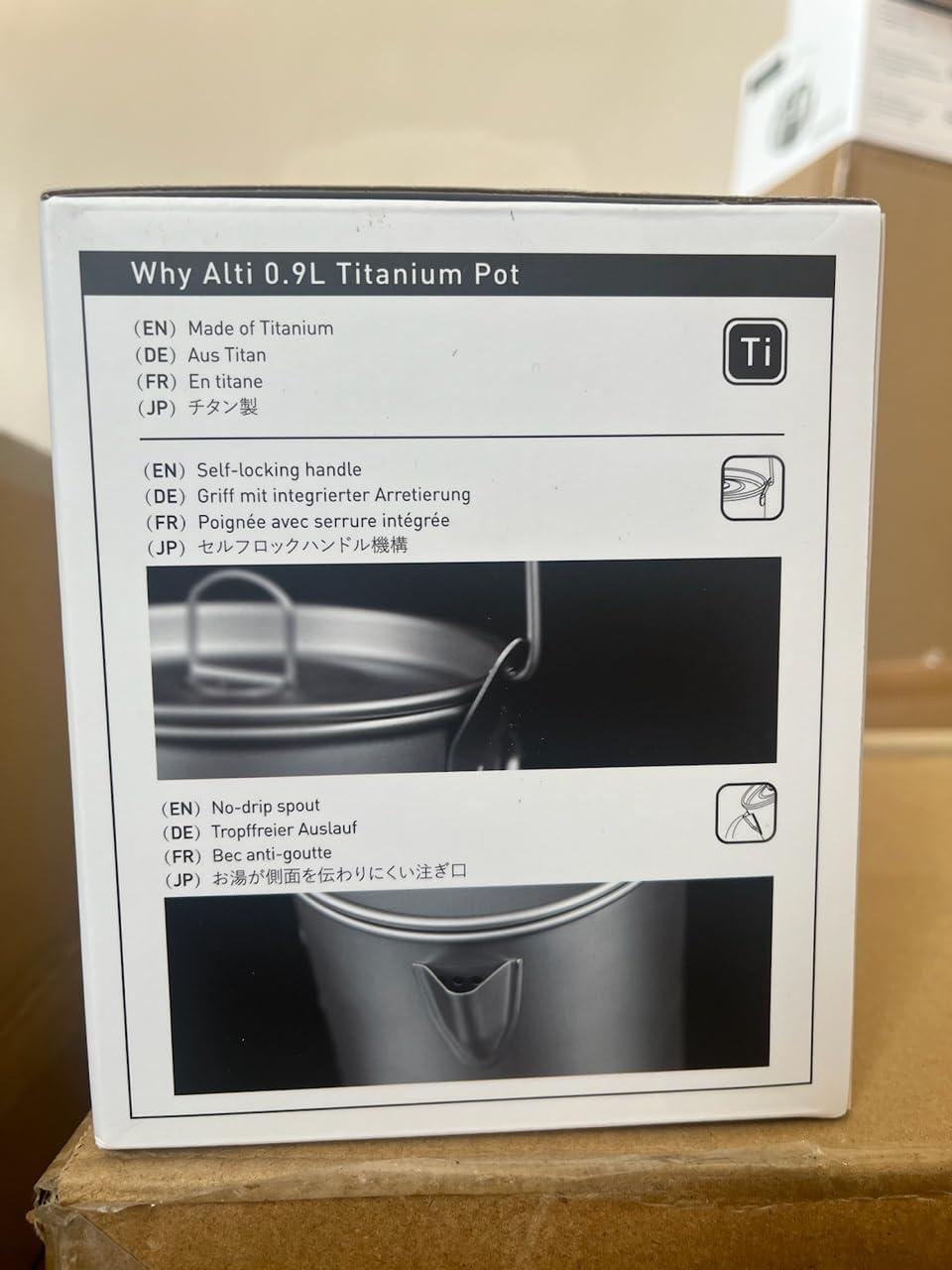 imageFireMaple Alti Titanium Cup Ultralight Camping Mug with Scale Foldable Drinkware for Coffee Tea Ideal for Hiking Backpacking and Camp Use 900ML