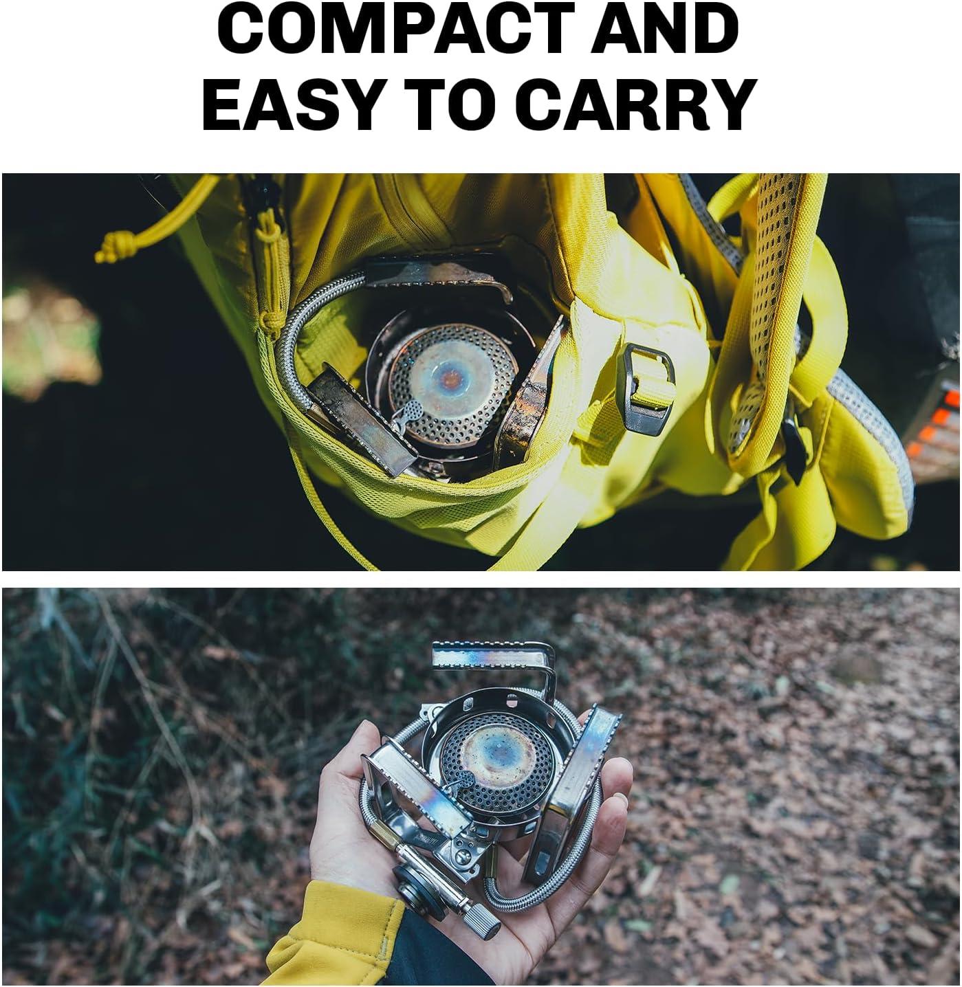 imageFireMaple FMS125 PRO Gas Stove Compact HighPowered Backpacking Stove with WindResistant Flame Stable Detachable Design Electric Ignition Lightweight ampamp Durable for Camping ampamp Hiking