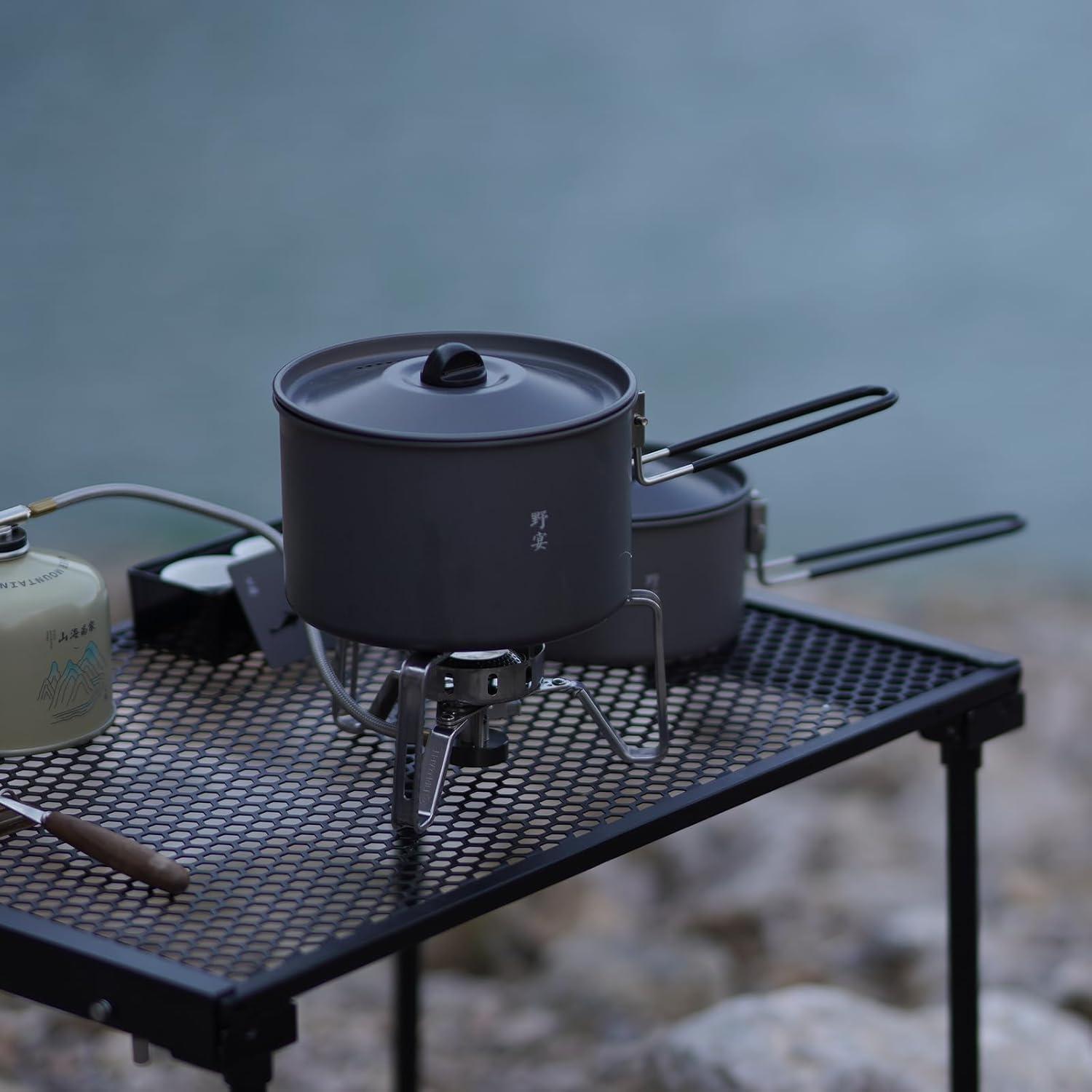 imageFireMaple FMS125 PRO Gas Stove Compact HighPowered Backpacking Stove with WindResistant Flame Stable Detachable Design Electric Ignition Lightweight ampamp Durable for Camping ampamp Hiking