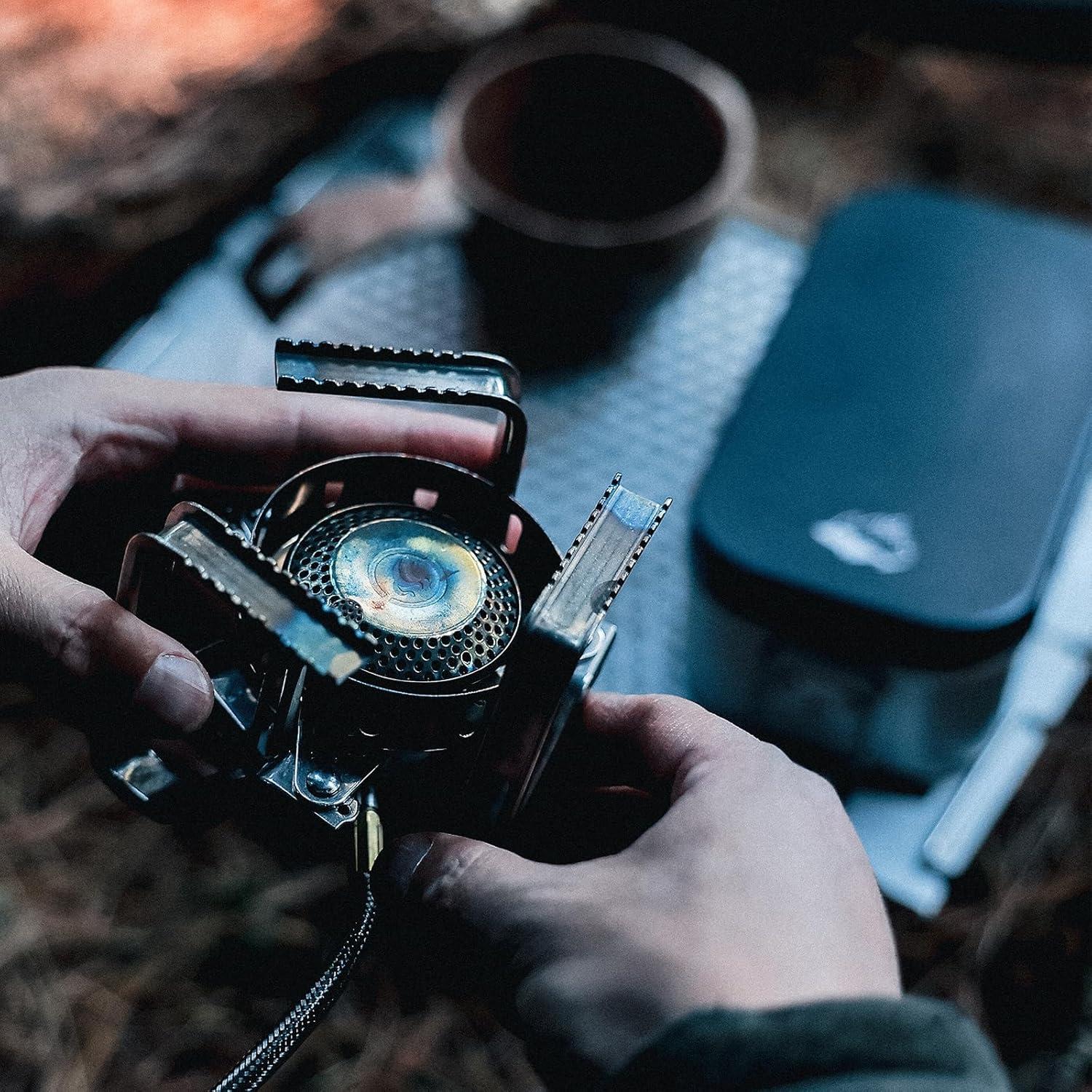 imageFireMaple FMS125 PRO Gas Stove Compact HighPowered Backpacking Stove with WindResistant Flame Stable Detachable Design Electric Ignition Lightweight ampamp Durable for Camping ampamp Hiking