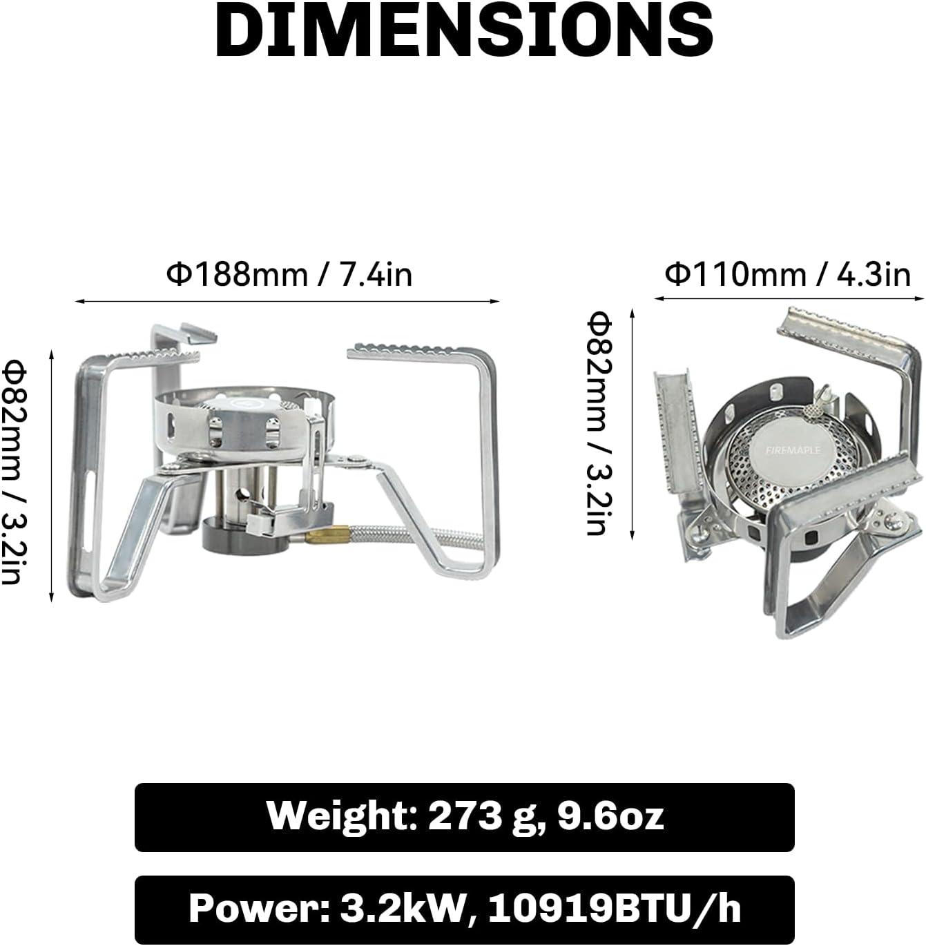 imageFireMaple FMS125 PRO Gas Stove Compact HighPowered Backpacking Stove with WindResistant Flame Stable Detachable Design Electric Ignition Lightweight ampamp Durable for Camping ampamp Hiking