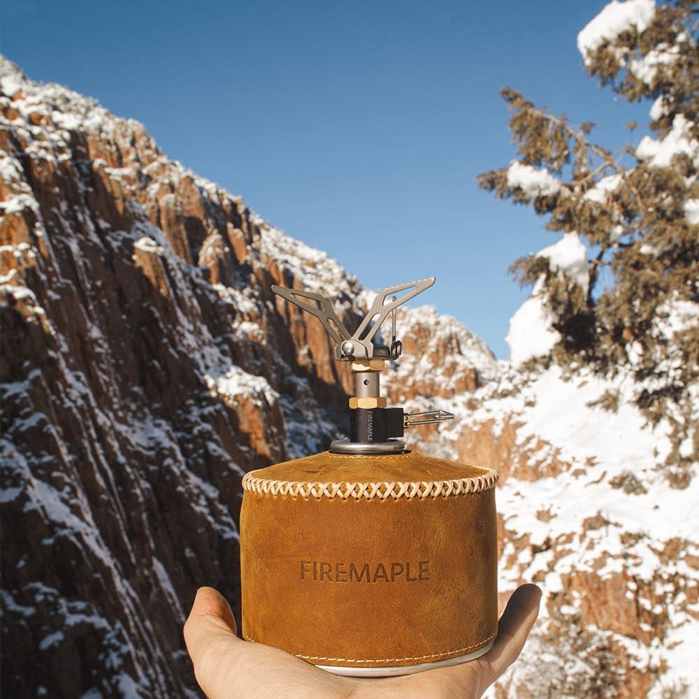 imageFireMaple FMS300T Portable Stove Ultra Light Hiking Stove Titanium for Backpacking Camping Outdoor ISPO Design Award Gold Winner300T Black