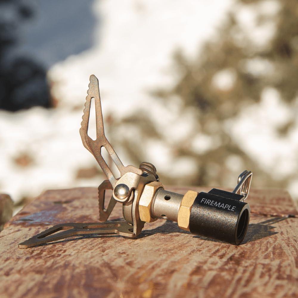 imageFireMaple FMS300T Portable Stove Ultra Light Hiking Stove Titanium for Backpacking Camping Outdoor ISPO Design Award Gold Winner300T Black