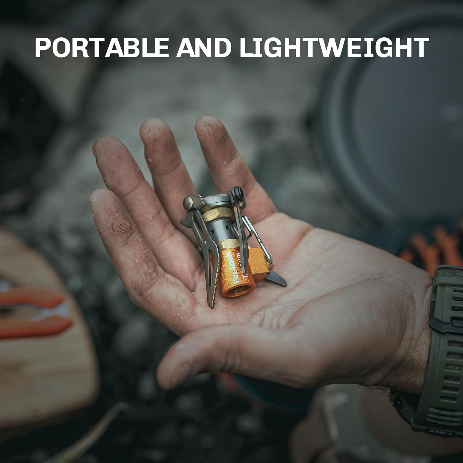 imageFireMaple FMS300T Portable Stove Ultra Light Hiking Stove Titanium for Backpacking Camping Outdoor ISPO Design Award Gold Winner300T Orange