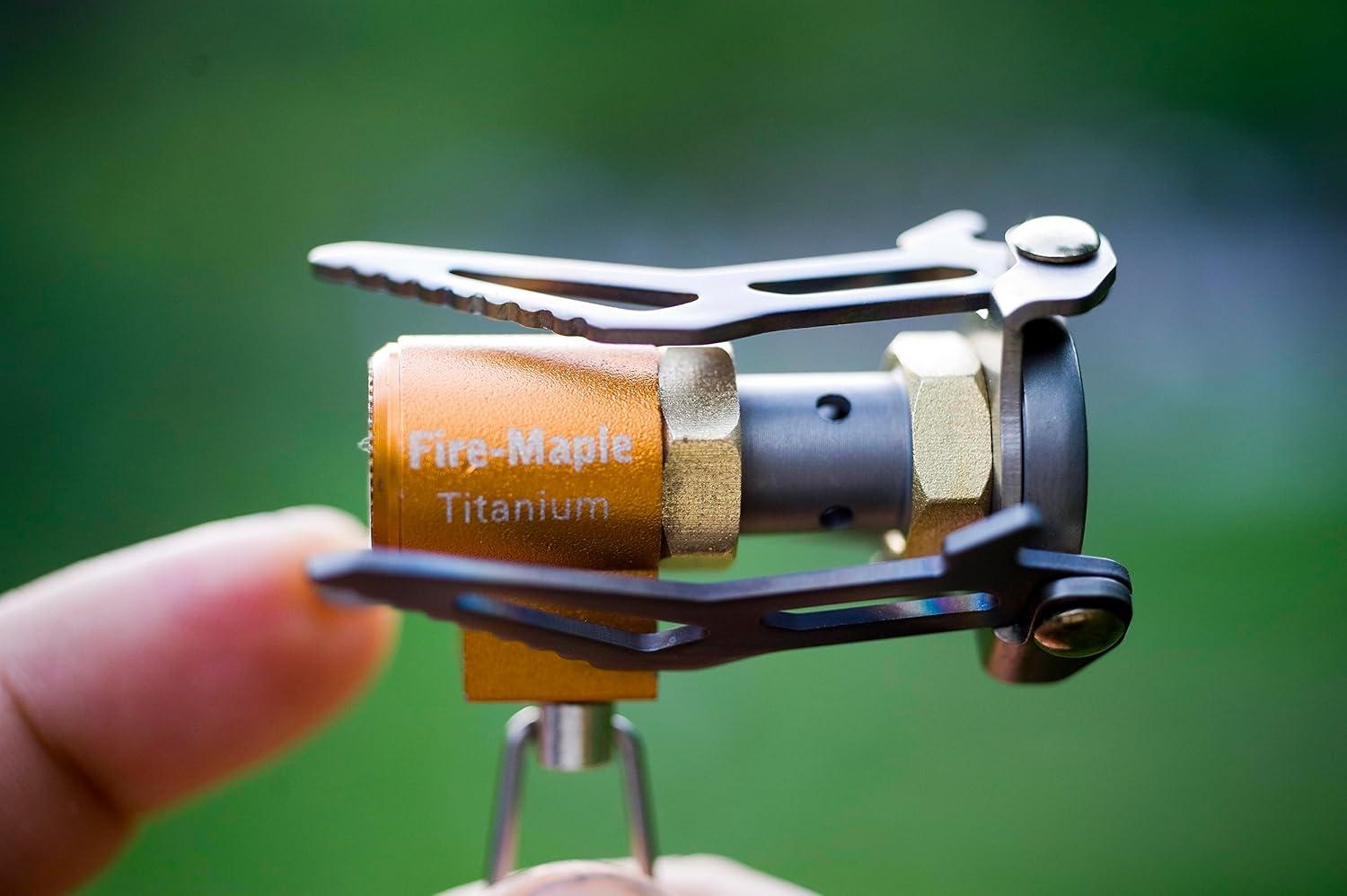 imageFireMaple FMS300T Portable Stove Ultra Light Hiking Stove Titanium for Backpacking Camping Outdoor ISPO Design Award Gold Winner300T Orange