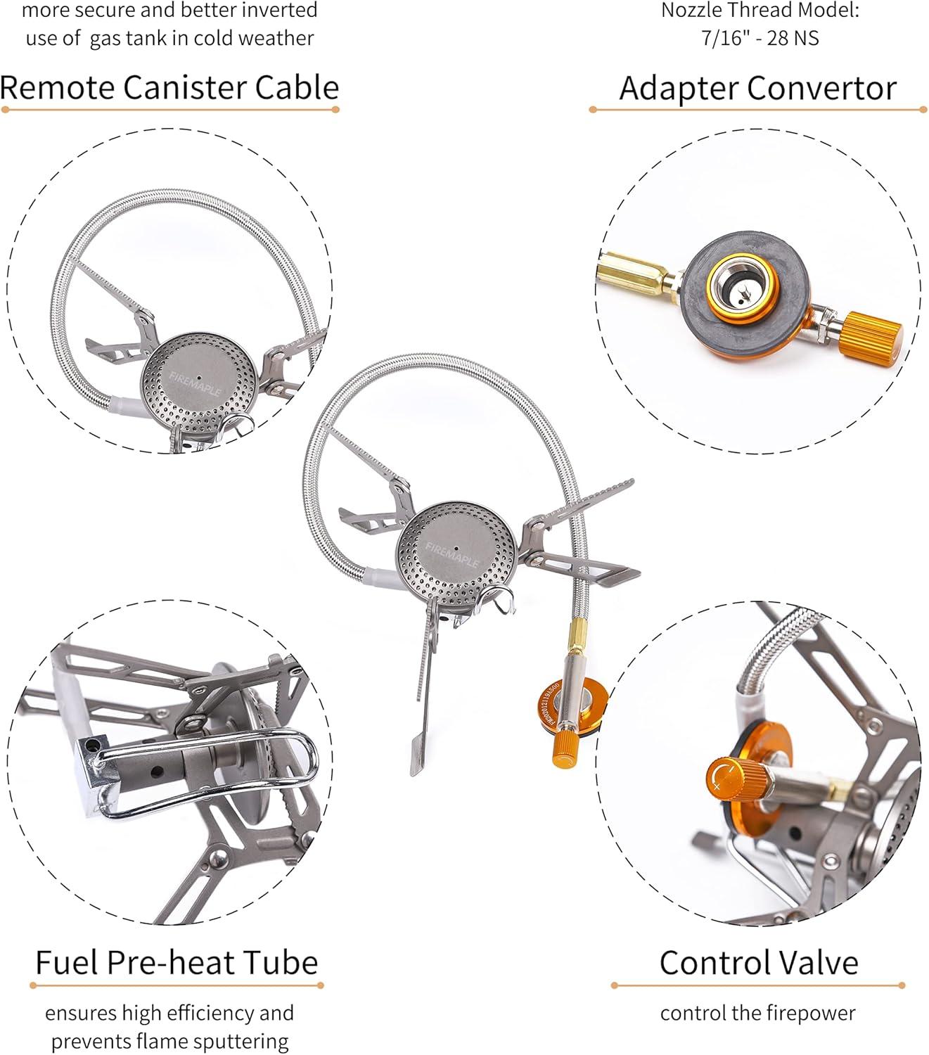 imageFireMaple FMS300T Portable Stove Ultra Light Hiking Stove Titanium for Backpacking Camping Outdoor ISPO Design Award Gold WinnerBlade 2