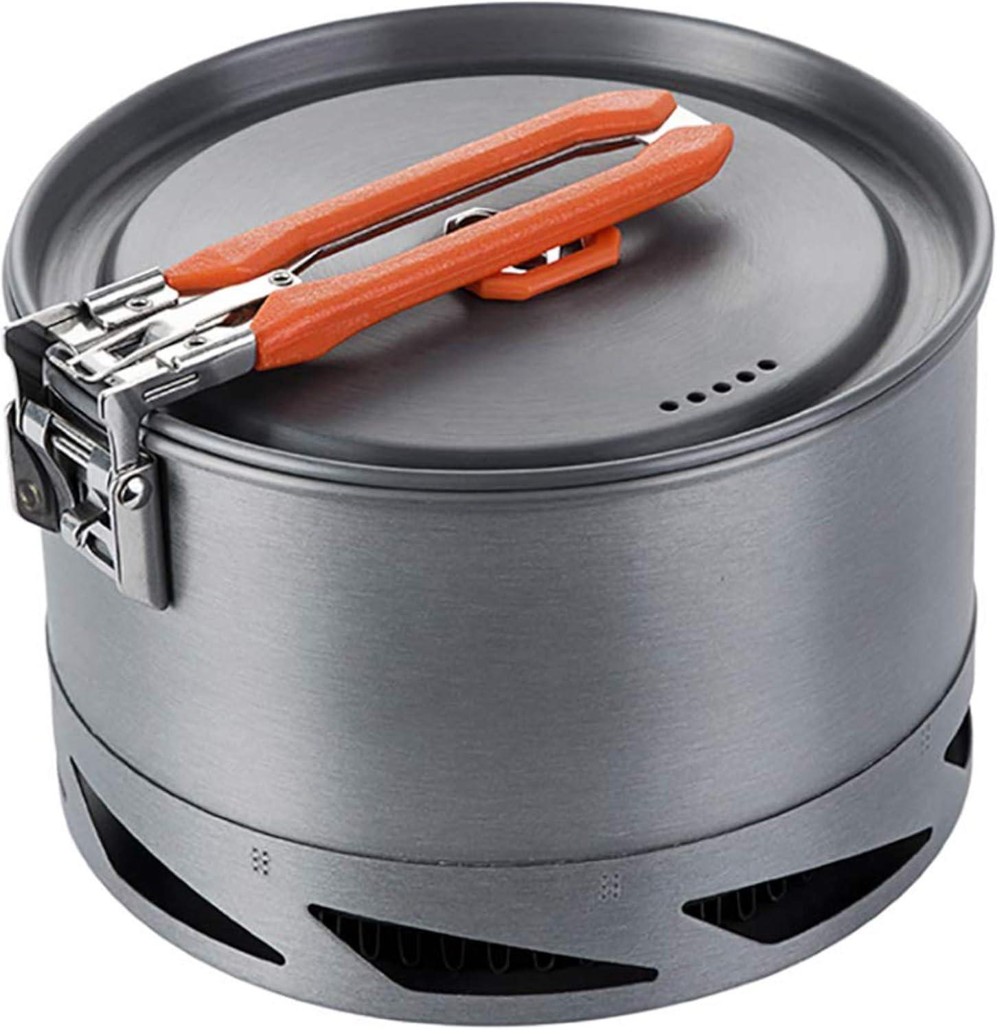 imageFireMaple Feast 15L Camping Gear Pot FMCK2 Easy to Clean Hard Anodized Aluminum and Stainless Steel Backpacking Pot Cookware Set and Mess Kit Camping Essentials ampamp Accessories