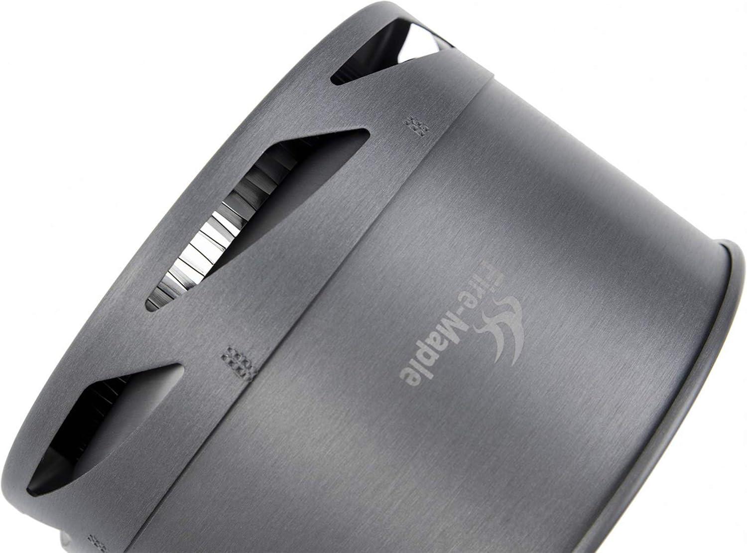 imageFireMaple Feast 15L Camping Gear Pot FMCK2 Easy to Clean Hard Anodized Aluminum and Stainless Steel Backpacking Pot Cookware Set and Mess Kit Camping Essentials ampamp Accessories