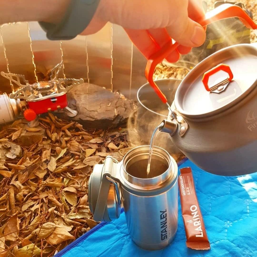 imageFireMaple Feast T3 Camping Kettle 08 Liter Lightweight Portable Teapot Aluminum for hiking campingFiremapleFMCT3
