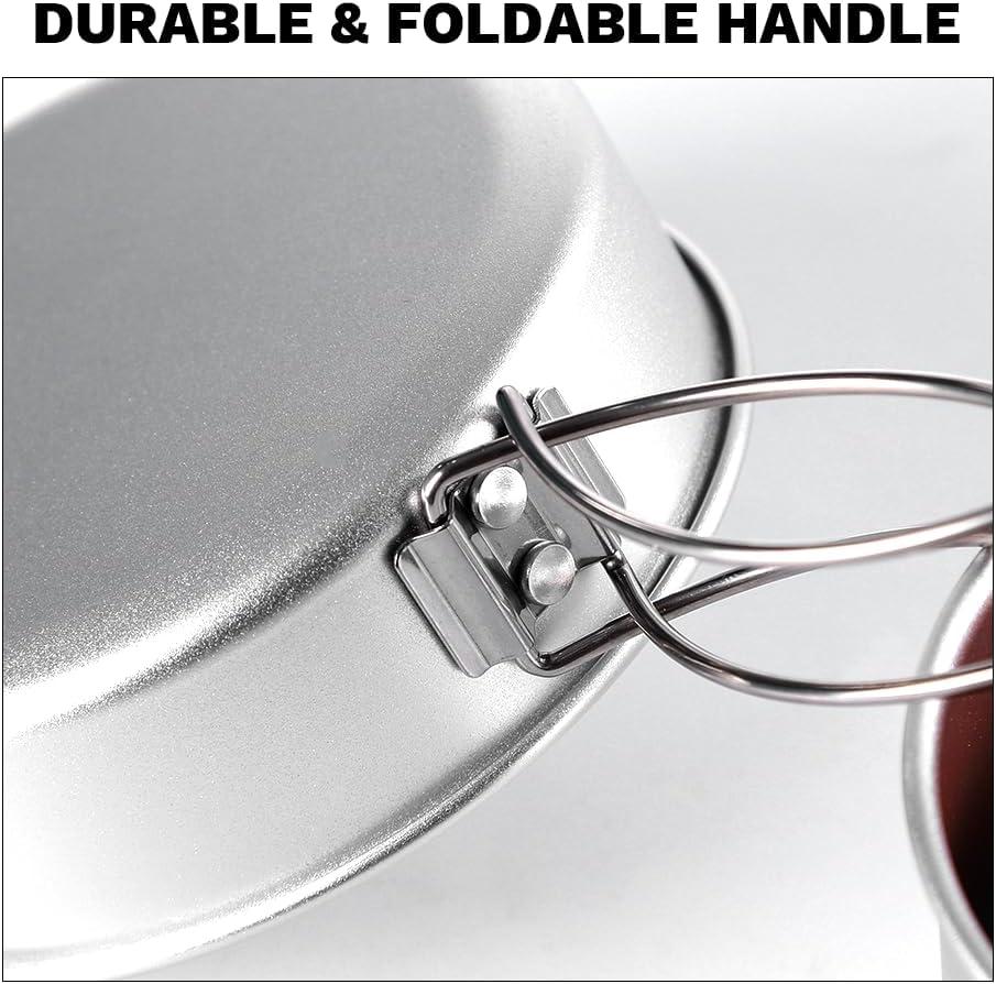 imageFireMaple Frost MINI Ultralight Camping Cookware Set Compact Aluminum Pot and Frypan for Backpacking and Hiking Lightweight Nesting Design Gas Canister Compatible