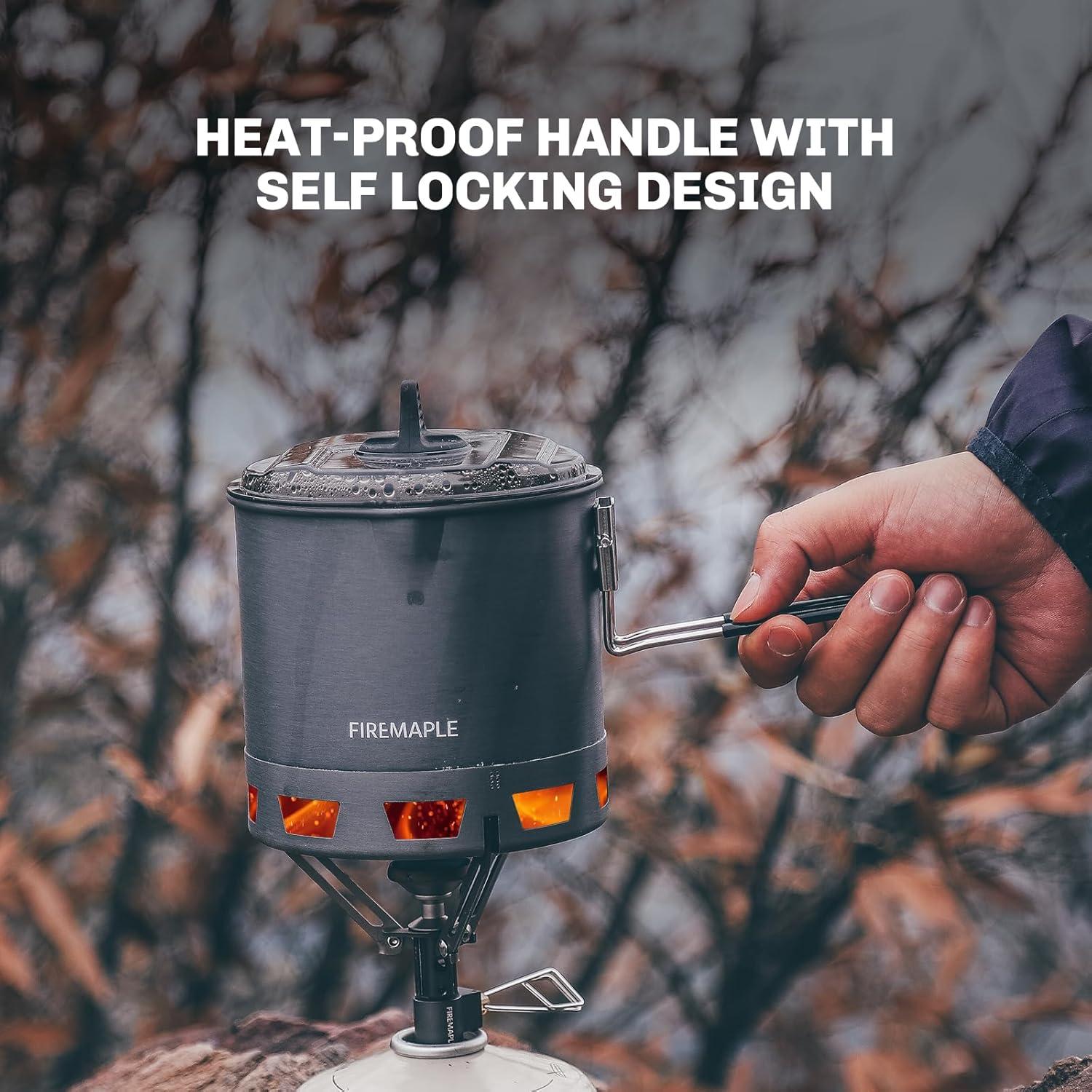 imageFireMaple Petrel Ultralight Pot High Efficiency Aluminum Camping and Backpacking Pot with HeatProof Handle Portable and CompactG2