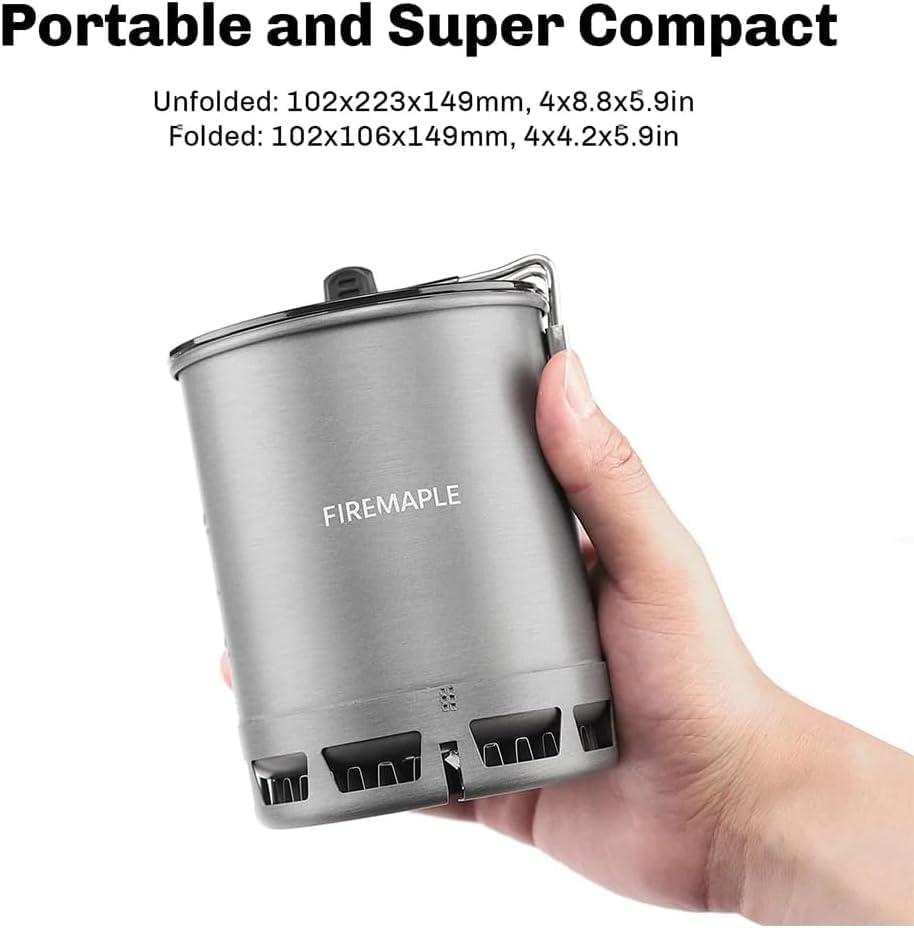 imageFireMaple Petrel Ultralight Pot High Efficiency Aluminum Camping and Backpacking Pot with HeatProof Handle Portable and CompactG3