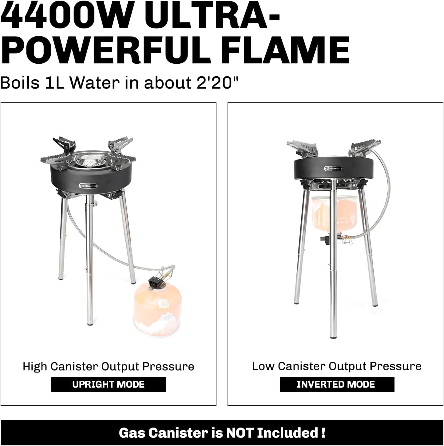 imageFireMaple Saturn X Camping Stove HighPower Outdoor Cooking Stove with Dual Preheating Tubes WindResistant Adjustable Height and Foldable Supports for Camping