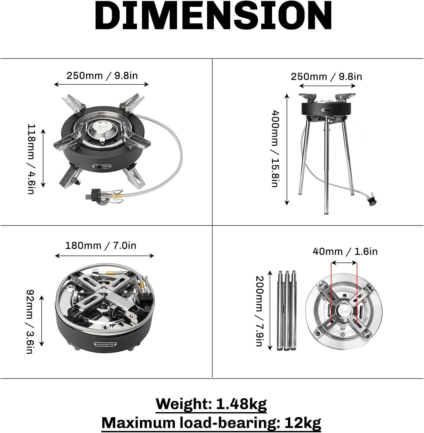 imageFireMaple Saturn X Camping Stove HighPower Outdoor Cooking Stove with Dual Preheating Tubes WindResistant Adjustable Height and Foldable Supports for Camping