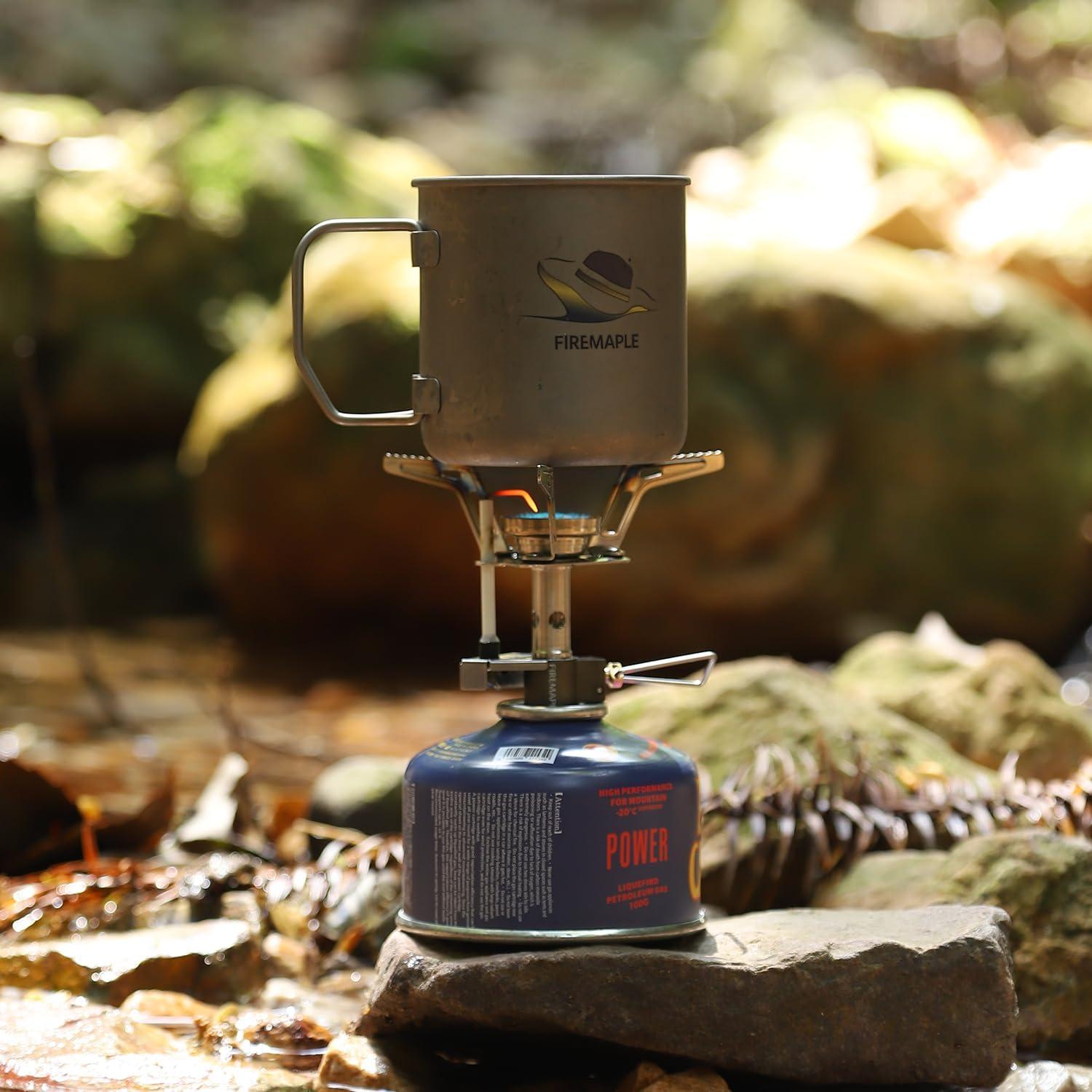 imageFireMaple Torch Gas Stove Ultralight Backpacking Camping Stove Builtin Piezo Ignition Stainless Steel ampamp Aluminum Alloy Compact ampamp Portable Ideal for Hiking ampamp Outdoor CookingTorch Gas Stove