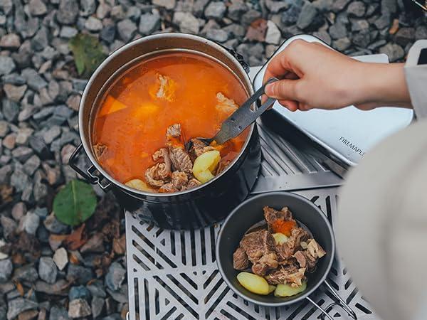 imageFiremaple Antarcti Stainless Steel Pot Food Grade SUS304 Camping Pot with Steaming Function Lightweight and Durable for Outdoor Cooking18L