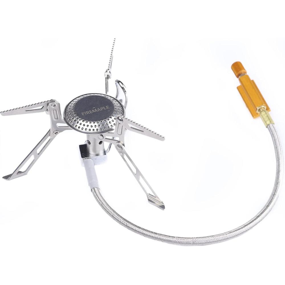 imageFire Maple FMS118 Camping and Backpacking Stove Portable Foldable Gas Burner with preheat tube Ideal for Backpacking Hiking Camping Emergency use