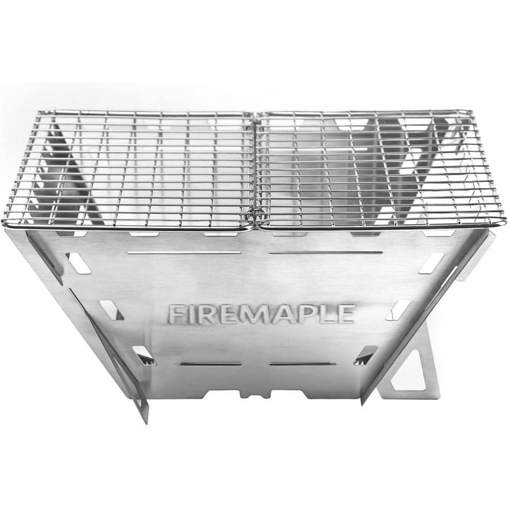 imageFire Maple Maverick Wood Stove Portable Durable Stainless Steel Campfire Stove Ideal for Camping Backpacking Hiking Trips Triangle VersionSquare Version