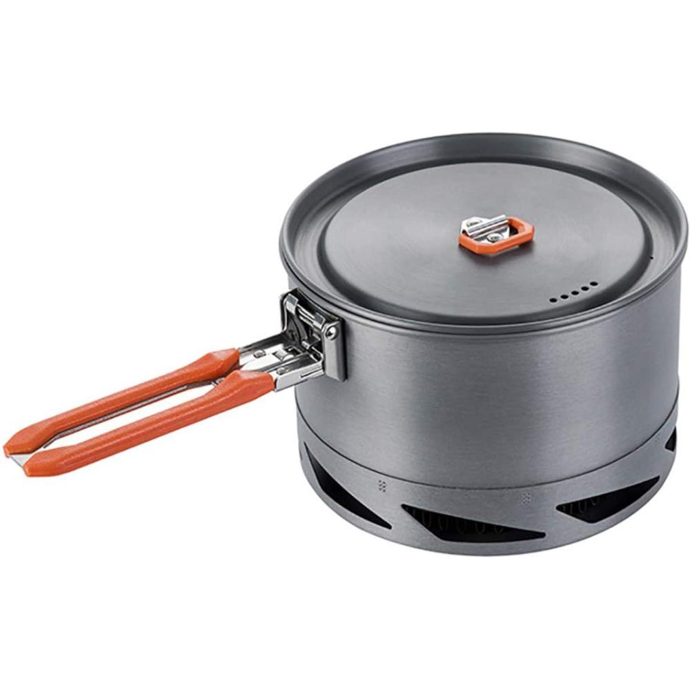 imageFireMaple Feast 15L Camping Gear Pot FMCK2 Easy to Clean Hard Anodized Aluminum and Stainless Steel Backpacking Pot Cookware Set and Mess Kit Camping Essentials ampamp Accessories