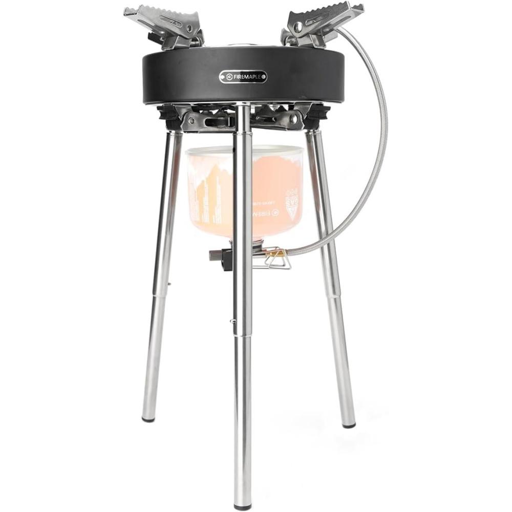 imageFireMaple Saturn X Camping Stove HighPower Outdoor Cooking Stove with Dual Preheating Tubes WindResistant Adjustable Height and Foldable Supports for Camping
