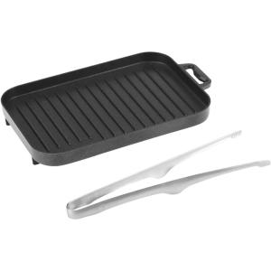 Fire Maple Compact Aluminium Alloy Mini Griddle Set with Stainless Steel Tongs – Portable Heating Kit for Outdoor and Indoor Use