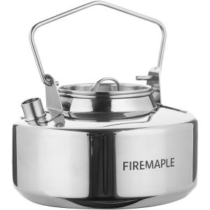 Fire-Maple Antarcti Portable 1 Liter Lightweight Stainless Steel Camping Kettle | Durable and Portable Camp Tea Pot | Ideal for Bushcraft and Outdoor Campfire Use(1.1 Quarts)