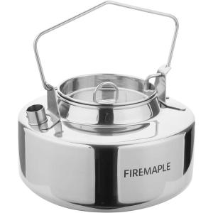 Fire-Maple Antarcti Portable 1 Liter Lightweight Stainless Steel Camping Kettle | Durable and Portable Camp Tea Pot | Ideal for Bushcraft and Outdoor Campfire Use(1.6 Quarts)