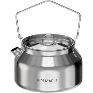 Fire-Maple Antarcti Portable 1 Liter Lightweight Stainless Steel Camping Kettle | Durable and Portable Camp Tea Pot | Ideal for Bushcraft and Outdoor Campfire Use(1.3 Quarts)