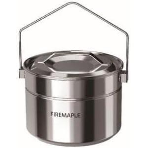 Firemaple Antarcti Stainless Steel Pot – Food Grade SUS304 Camping Pot with Steaming Function – Lightweight and Durable for Outdoor Cooking(1.8L)