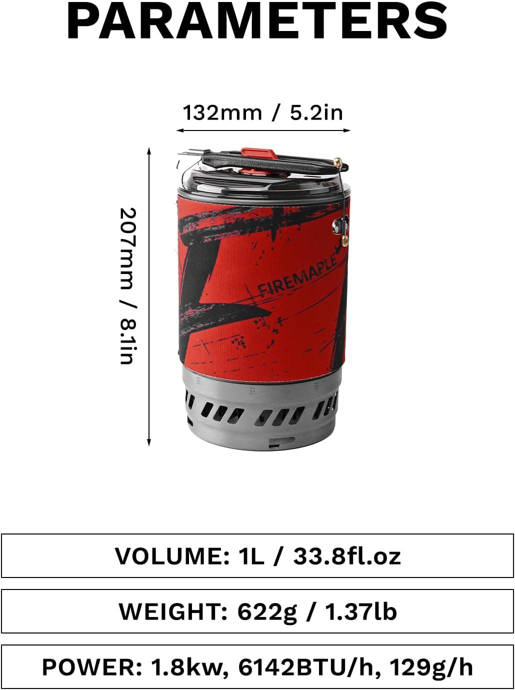 imageFire Maple Polaris Pressure Regulator Cooking System Portable Camping Backpacking Gas Stove with Piezo Ignition POT Support ampamp Stand Compact Gas Stove Burner for Hiking Bushcraft Trekking BlueBlack