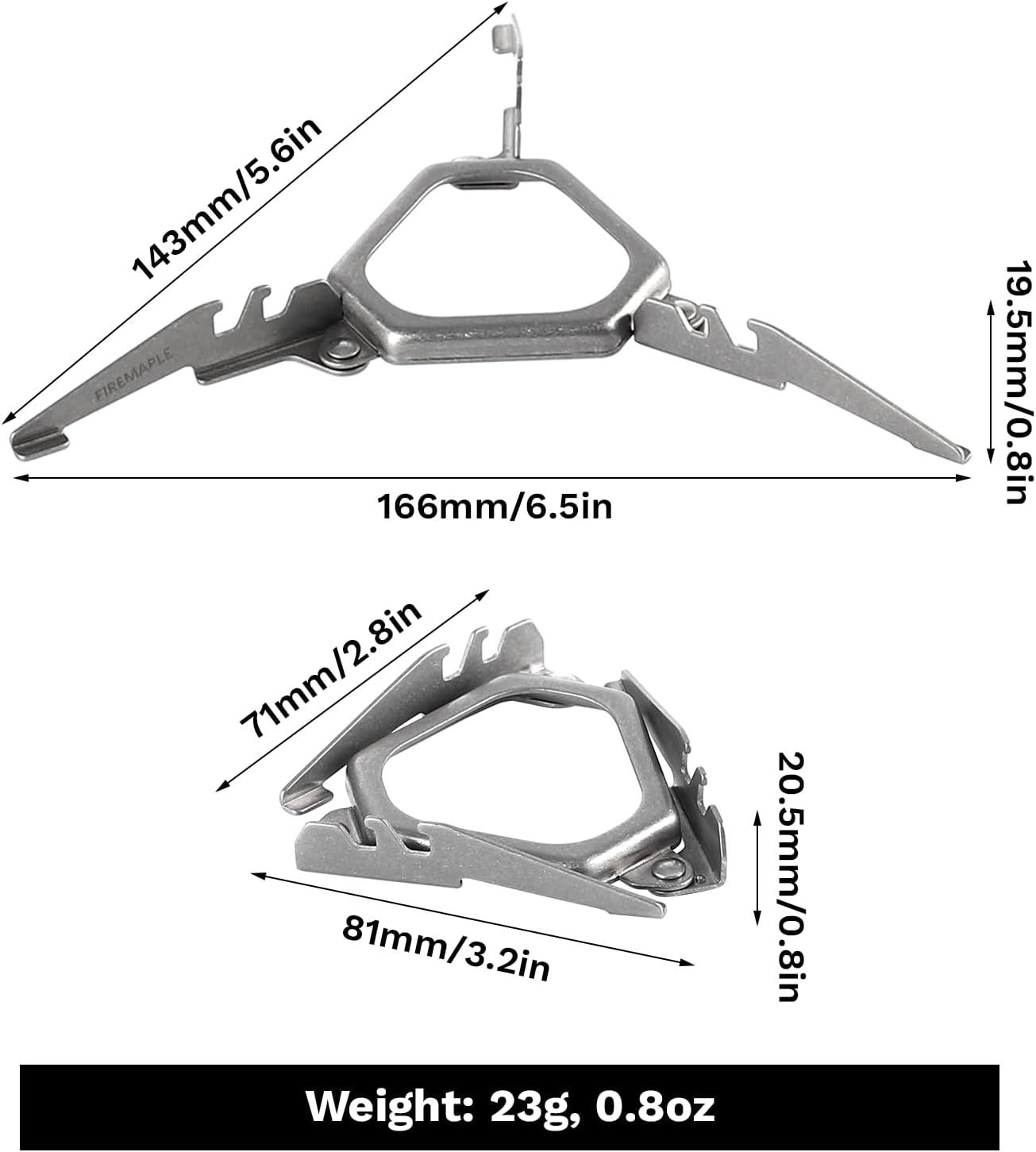 imageFireMaple ASH Gas Canister Stand Lightweight Titanium Stabilizer for Camping Stove Outdoor Cooking Universal Fit Portable ampamp Compact