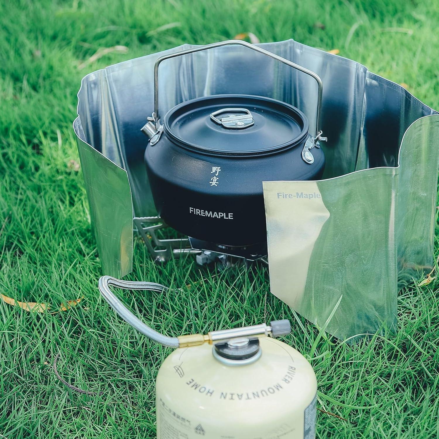 imageFireMaple FMW501 Wind Screen Foldable Camping Stove Windshield Gas Stove Windscreen for Camping Picnic Backpacking Cooking