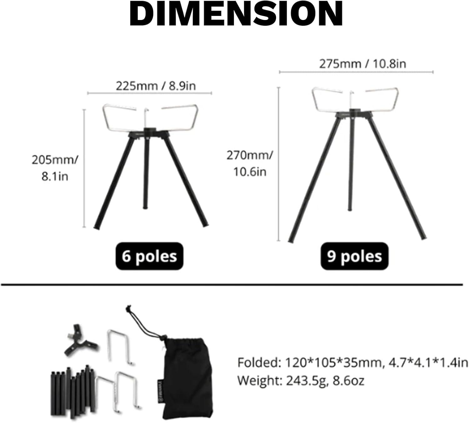 imageFireMaple Oar Stove StandUniversal Adjustable Compact Tripod for Backpacking StovesIntegrated Furnace SupportIdeal for Greenpeak 12 and Polaris Upright Stove