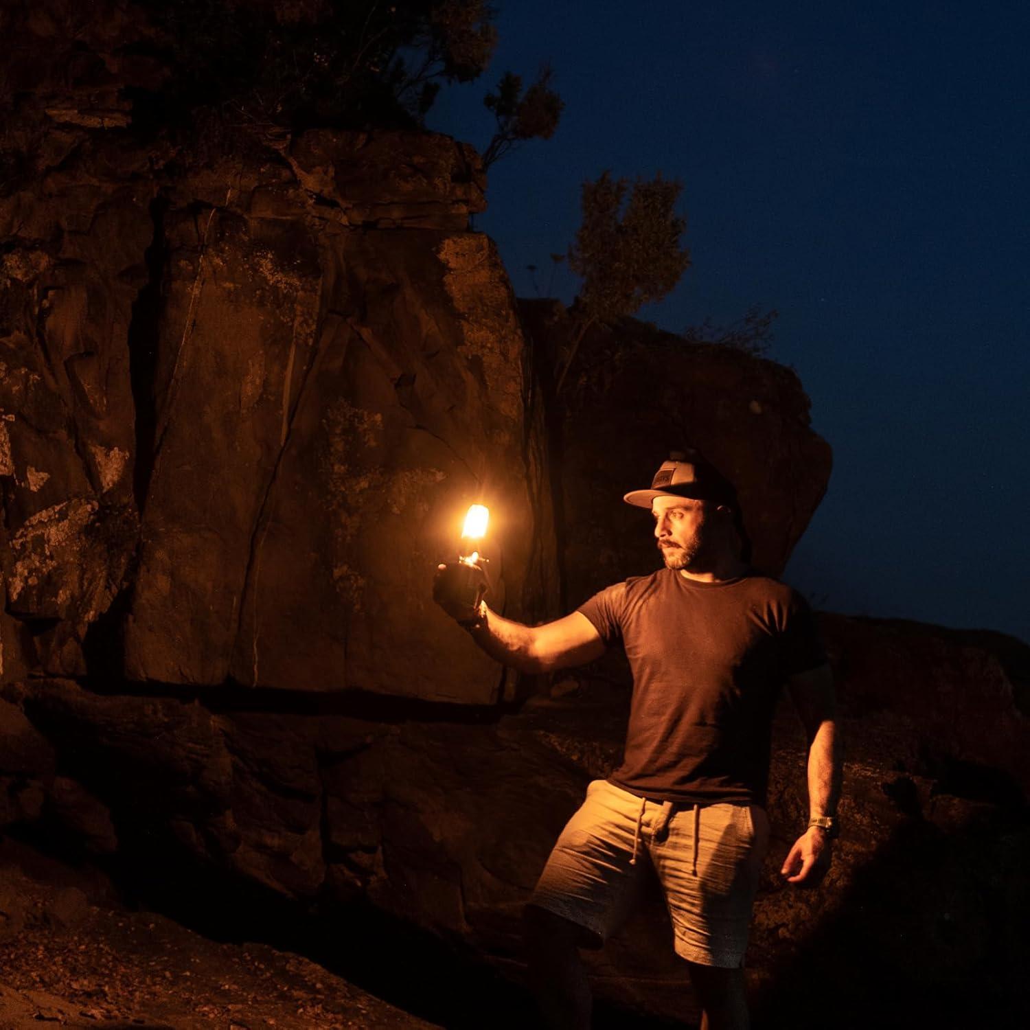 imageFireMaple Orange Camping Lantern Glass Steel ampamp Aluminum Propane or Isobutane Fuel Canister Beautiful Lights NO Mantles Needed Propane Lanterns for Camping Emergency EssentialBlack