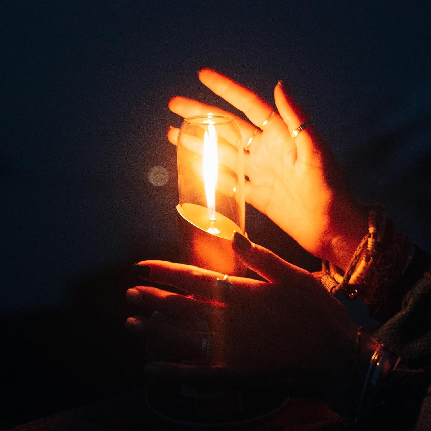 imageFireMaple Orange Camping Lantern Glass Steel ampamp Aluminum Propane or Isobutane Fuel Canister Beautiful Lights NO Mantles Needed Propane Lanterns for Camping Emergency EssentialOrange