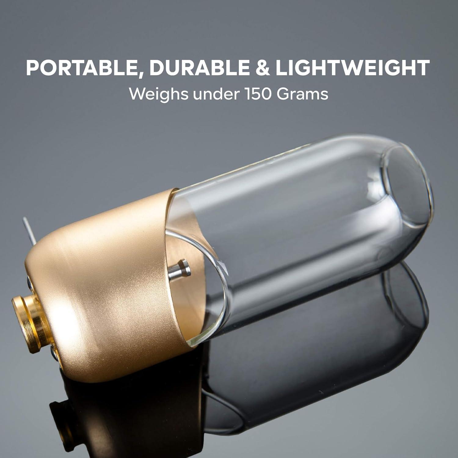 imageFireMaple Orange Camping Lantern Glass Steel ampamp Aluminum Propane or Isobutane Fuel Canister Beautiful Lights NO Mantles Needed Propane Lanterns for Camping Emergency EssentialOrange