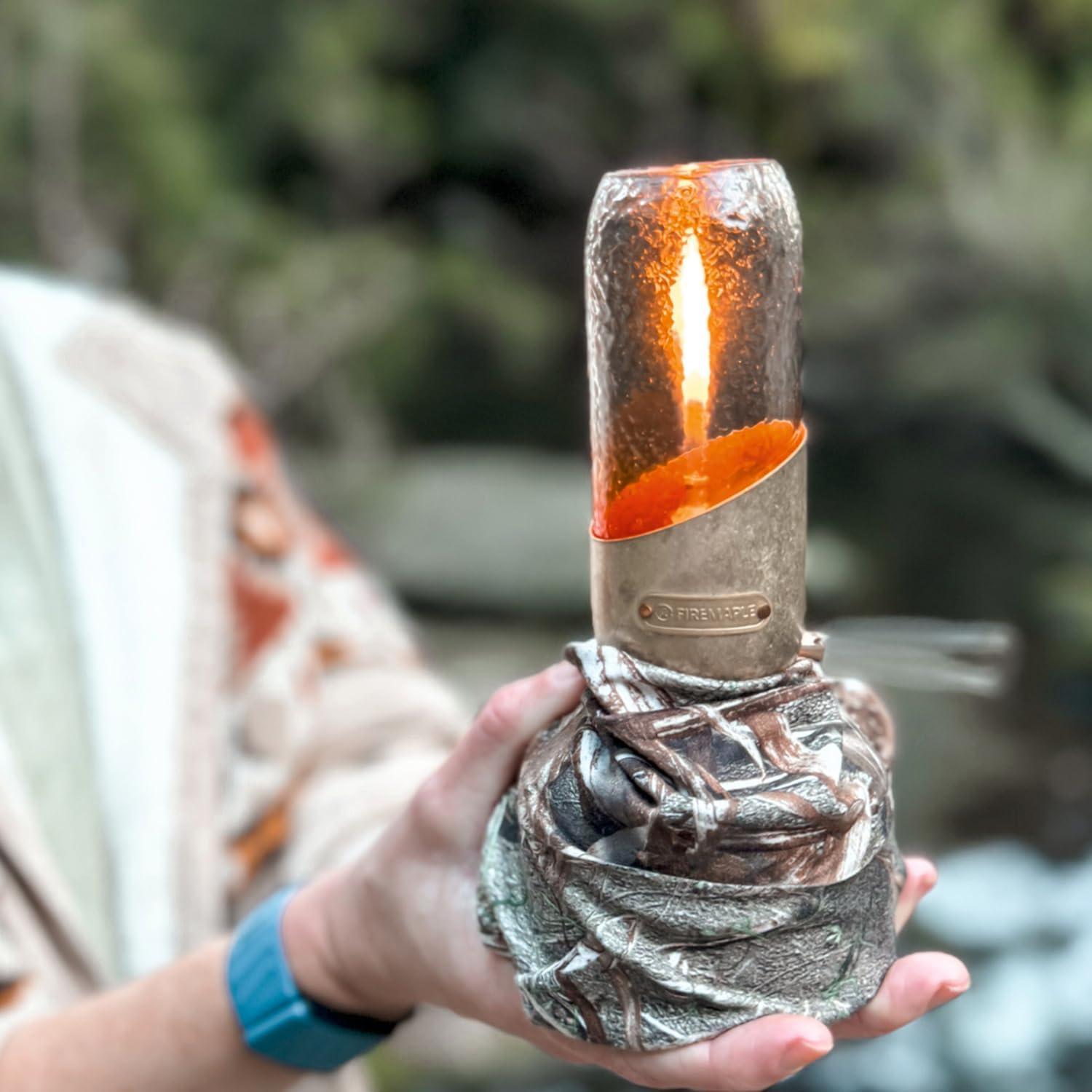 imageFireMaple Orange Camping Lantern Glass Steel ampamp Aluminum Propane or Isobutane Fuel Canister Beautiful Lights NO Mantles Needed Propane Lanterns for Camping Emergency Essentialripple